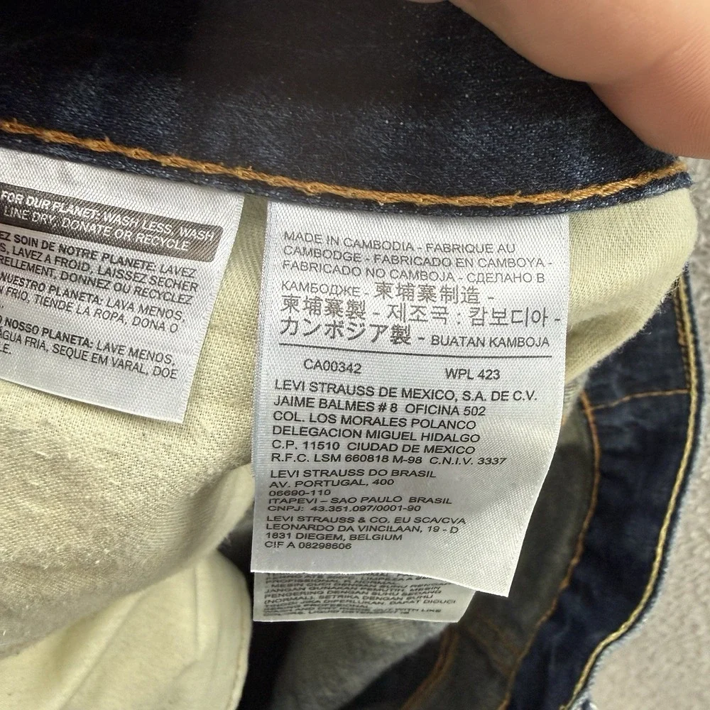 Levis size tag